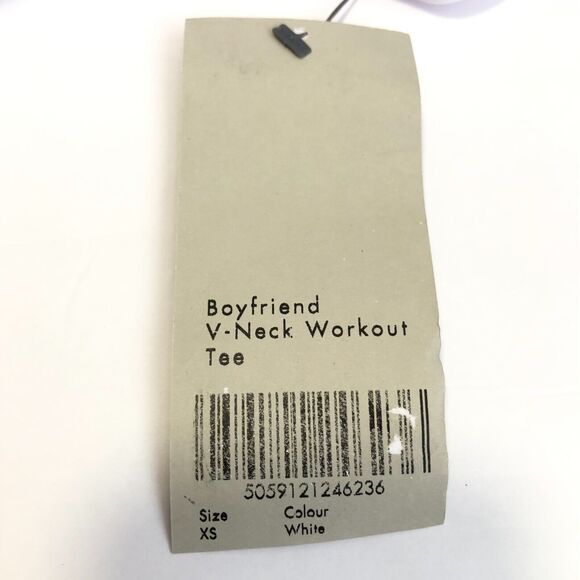 NEW Sweaty Betty Boyfriend V Neck Workout Tee White Gym T Shirt Womens XS - Picture 10 of 10